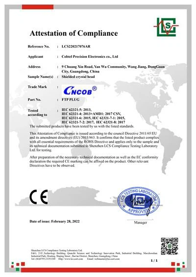 RJ45 Connector FTP-CE