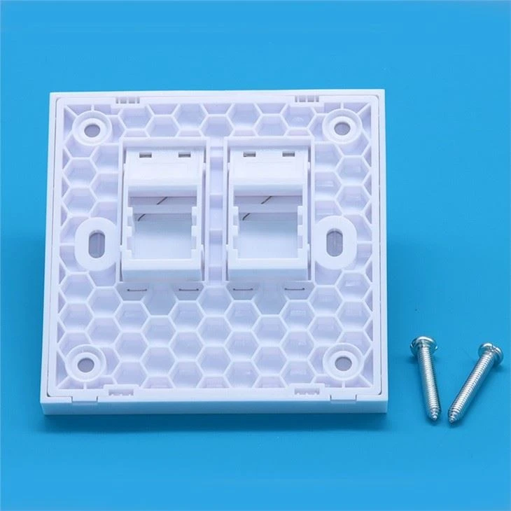2 Port Cat6 Ethernet Wall Plate
