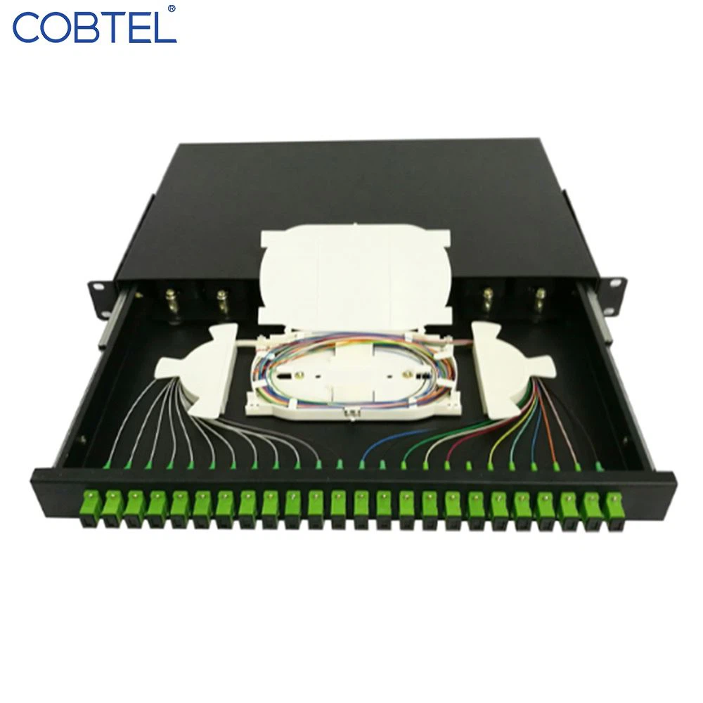 24 ポート ODF スライド式ラック マウント光分配フレーム