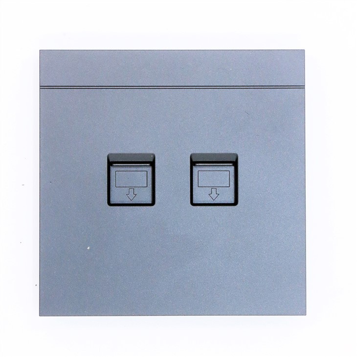 2ポートRJ45ネットワーク86 faceplate keystoneプレート
