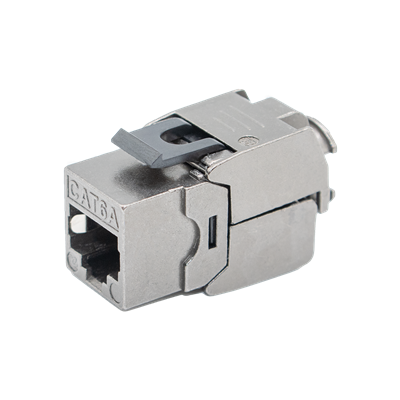 ツールレス CAT6A STP Rj45 ジャック 180 度シールド キーストーン ジャック