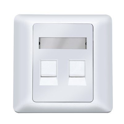 2-ポートフェイスプレート壁板ソケットキーストーンプレートレシュタクル